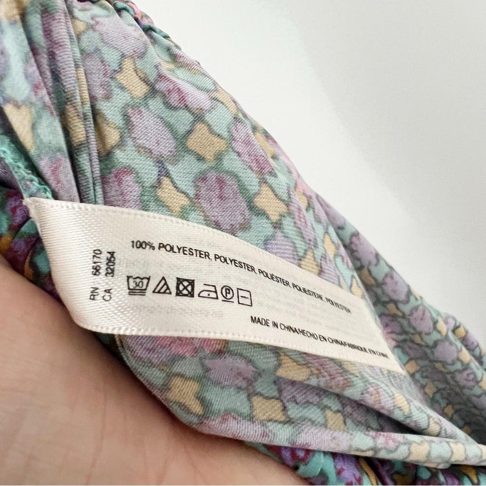Anthropologie Floreat Wide Leg Floral Geometric Printed Lounge Pants Size Small - Picture 9 of 9